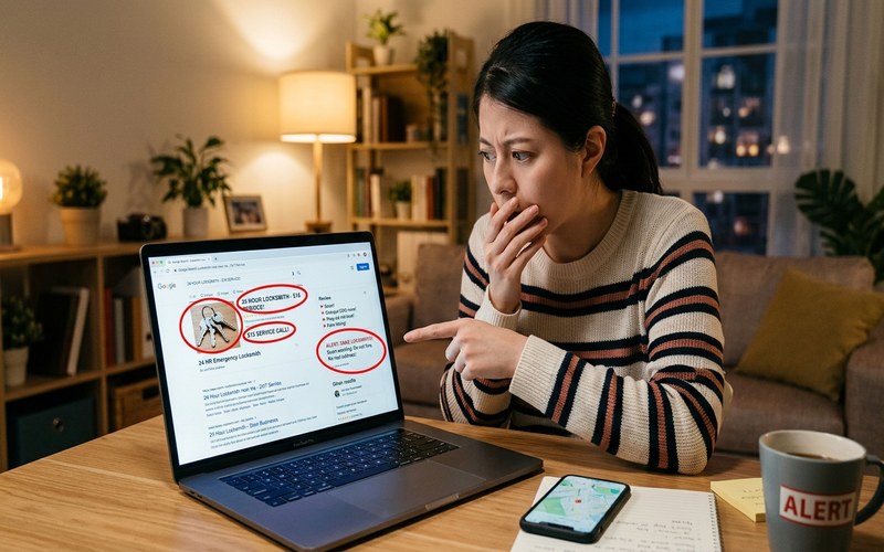 Warning signs of national call center locksmith ads