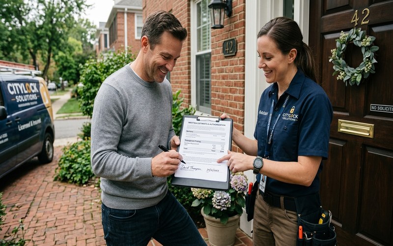 Getting a written estimate from a locksmith